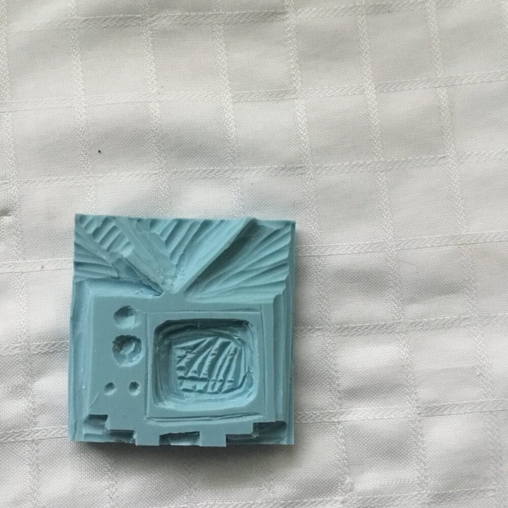 Two sides hand made rubber stamp